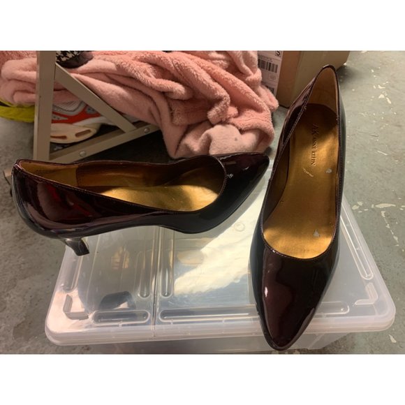 Anne Klein Womens Metallic Brownish Red Gold Pointed Heel Pumps Size 9M - Picture 7 of 7